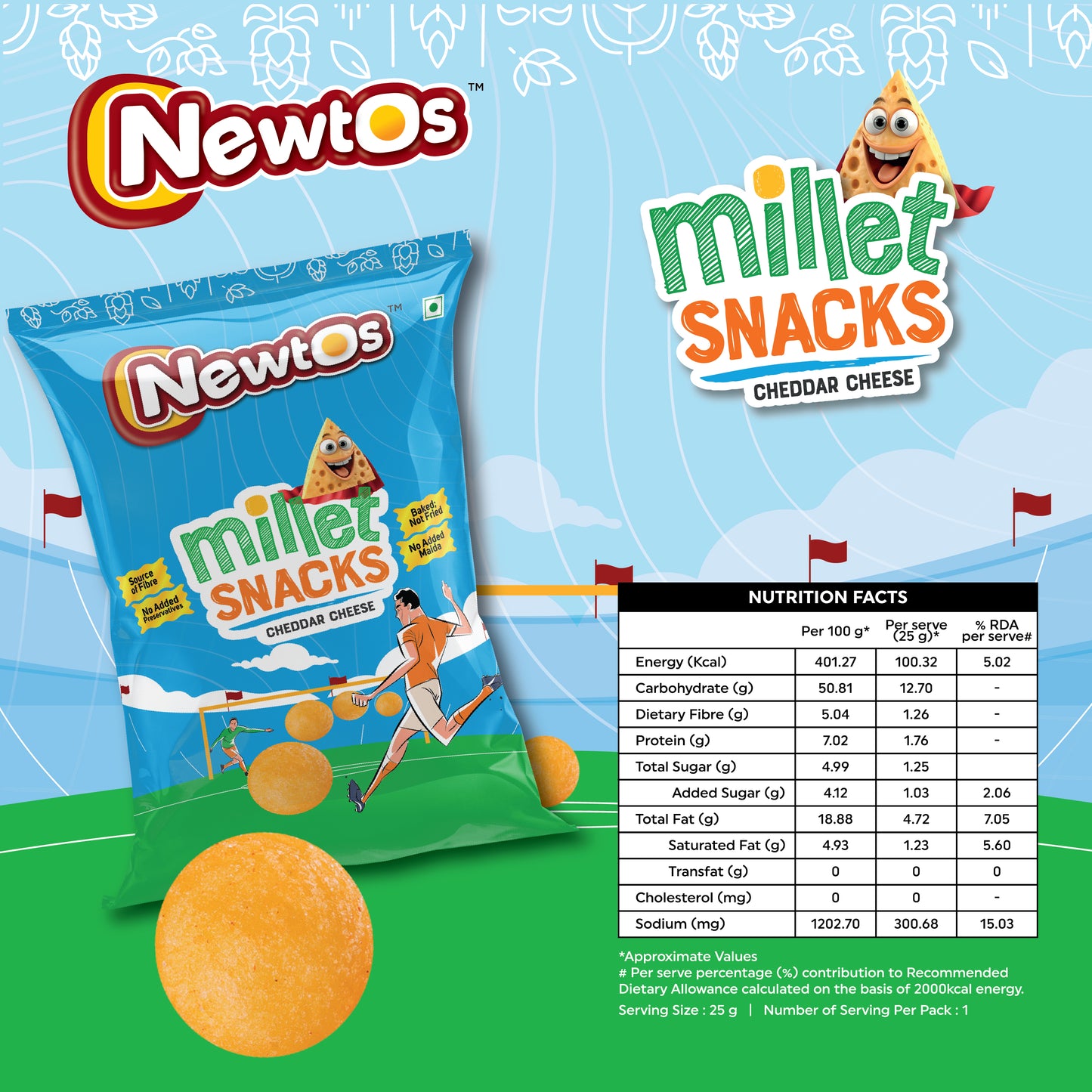 Millet Snacks - Cheddar Cheese (5 Packs)