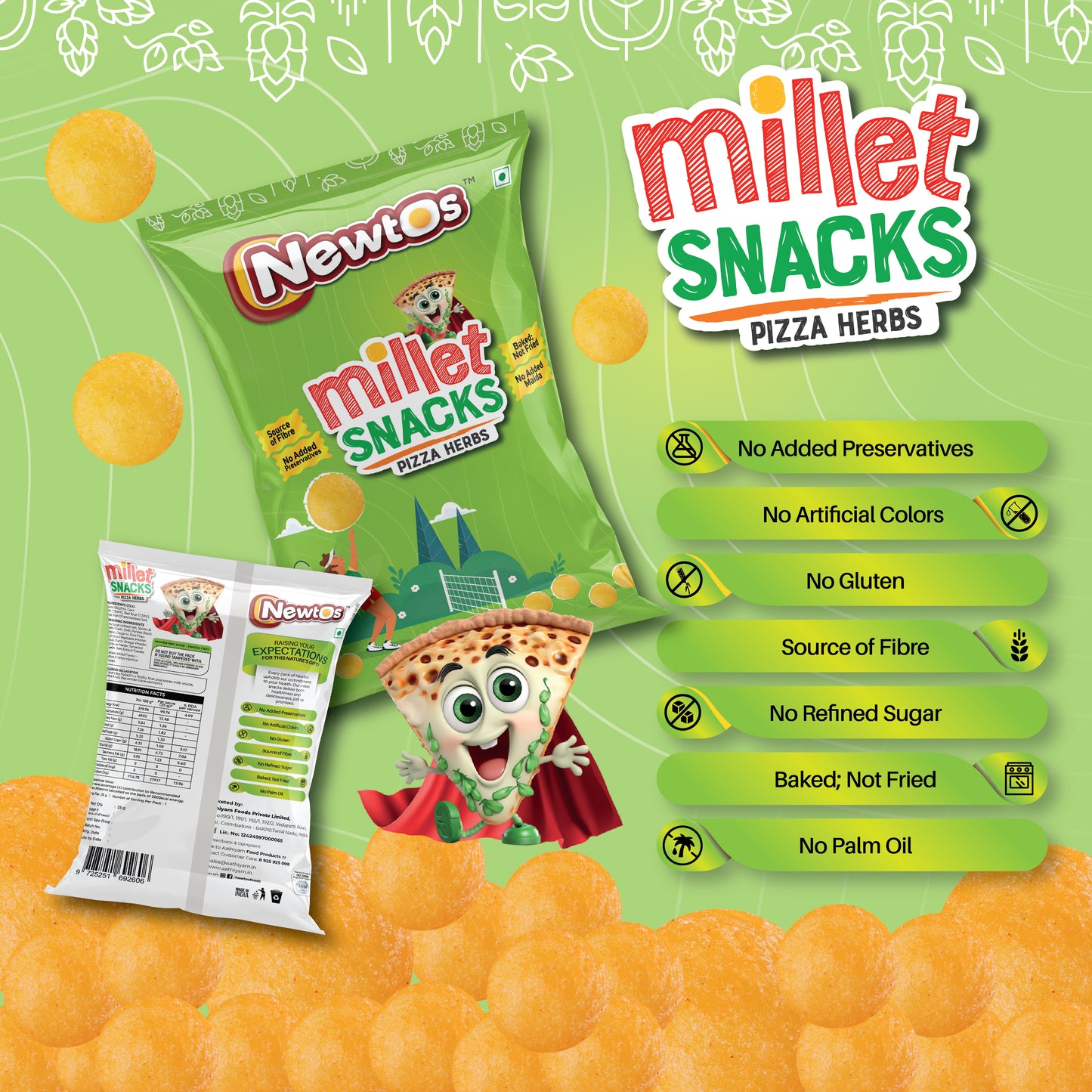 NEWTOS Millet Snacks Combo Pack – All 6 Flavors in One!