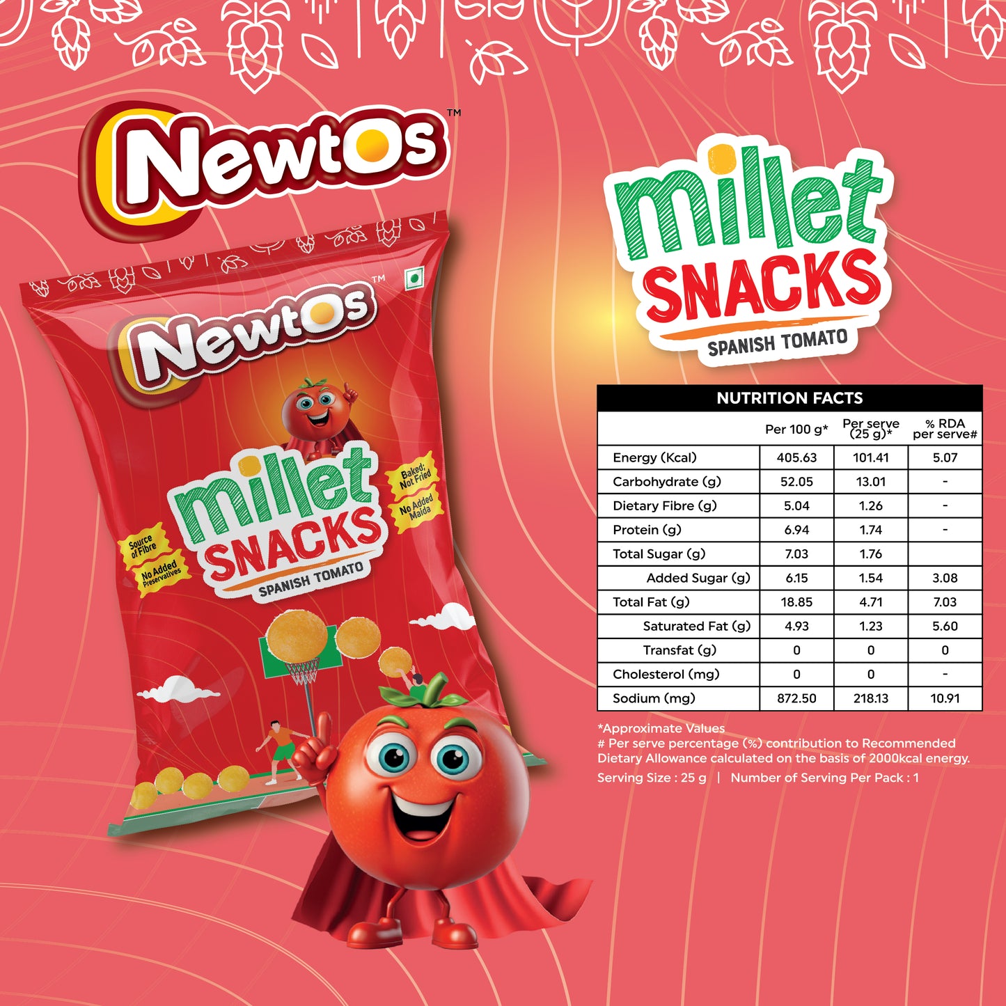 Millet Snacks - Spanish Tomato (5 Packs)